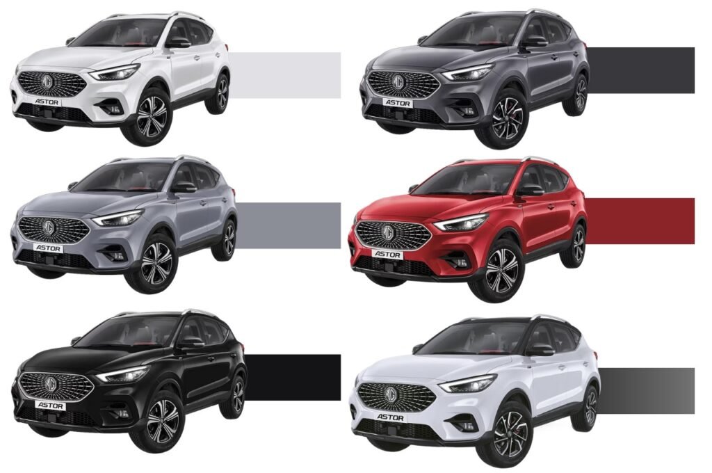 MG Astor Variants Reveal All Exterior Colors